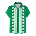 thumbnail image 5 of Mens St. Patrick's Day Short Sleeve Shirt Festive Irish Holiday Tee Shirt Slim Weekend Party Top Clothes, 5 of 5