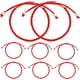 thumbnail image 1 of Xiao Hua Juego de 8 pulseras de hilo rojo para parejas: regalo perfecto para relaciones a distancia. Pulsera de hilo rojo con dijes de protección rojos. Pulseras rojas a juego para mujer., 1 of 5
