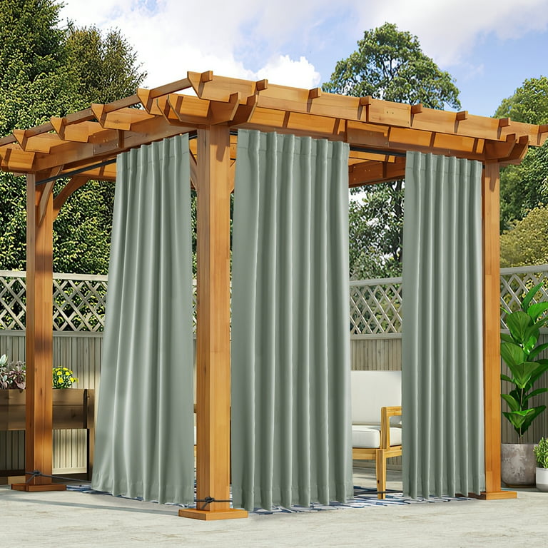Coodeto Heavy Duty Outdoor Curtains Waterproof 2 Panels 52 x 95