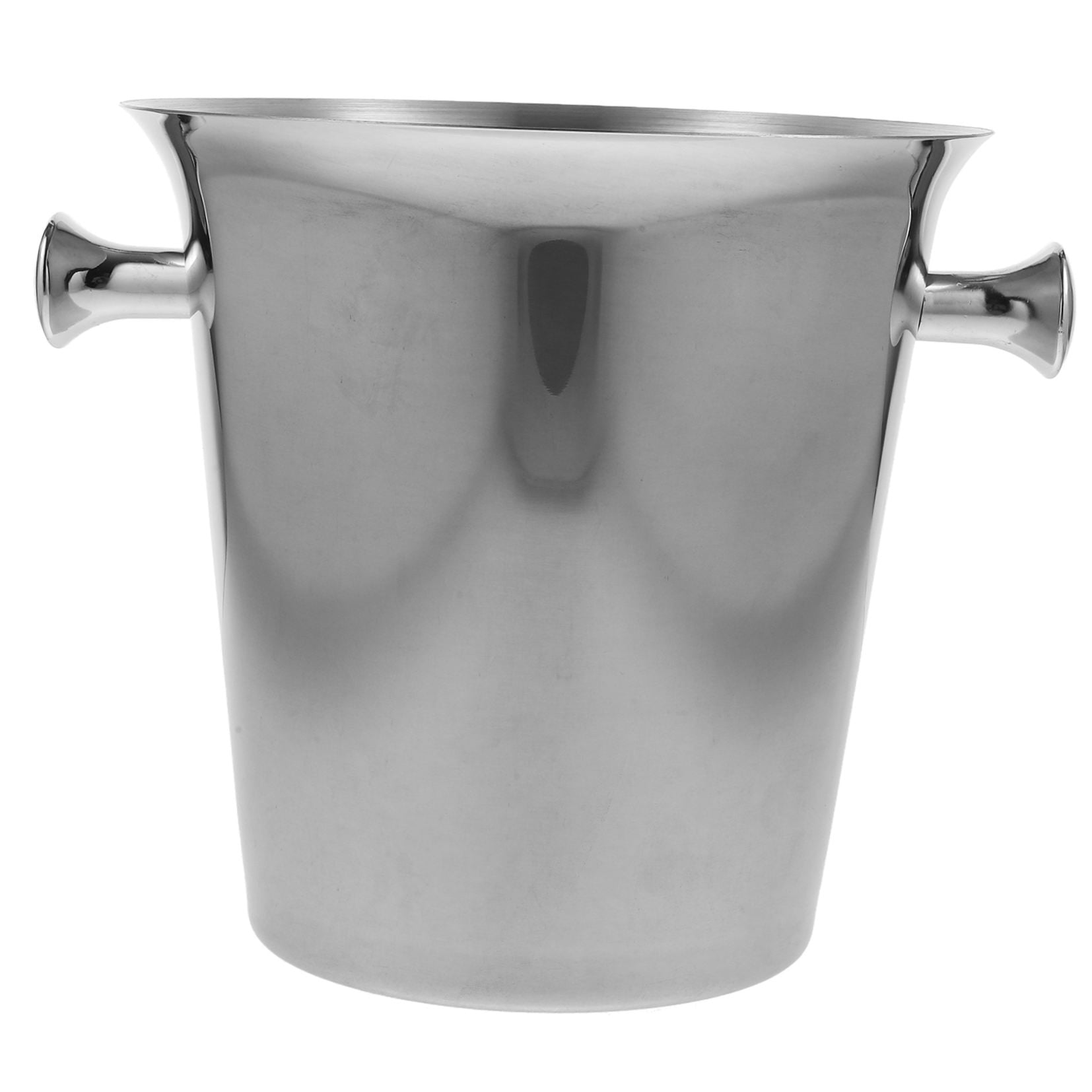 HOMEMAXS  Ice Cube Bucket for Cocktail Bar Sturdy Portable with Scoop Wine Silver