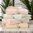 thumbnail image 4 of REGALWOVEN Cotton Hand Towels for Bathroom, Floral Embroidered Hand Towel Set, Soft Absorbent Decorative Towel (15 x 30 Inch) Pink 4-Piece, 4 of 4