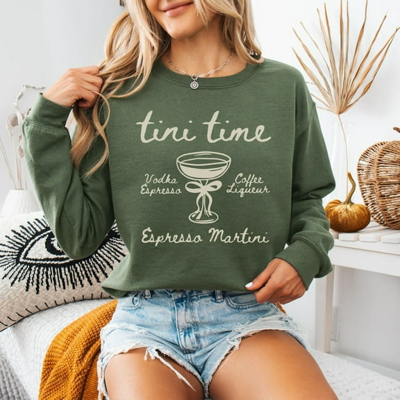 Tini Time Sweatshirt, Espresso Martini Crewneck, Martini Cocktail Club Sweater, Martini Lover, Martinis, Espresso Martini Shirt Tshirt All Size S-5XL