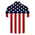 thumbnail image 5 of Mens American Flag Shirts Patriotic Shirt Mens Red White and Blue Shirts for Men Fourth of July Shirts for Men Men Fourth of July Shirts Men's Summer Button Printed Short Sleeved Lapel Top, 5 of 5