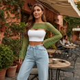thumbnail image 3 of Women’s Cropped Knit Shrug Top Lightweight Bell Sleeve Summer Cover-Up, Soft Breathable Cropped Cardigan Shrug for Casual & Beach, Cropped Shrug Women, 3 of 11