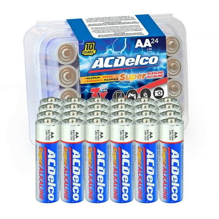 ACDelco AA Super Alkaline Batteries, 1.5 Volts, 24-Count