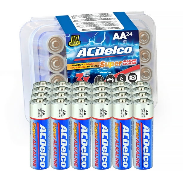 ACDelco AA Super Alkaline Batteries, 24Count