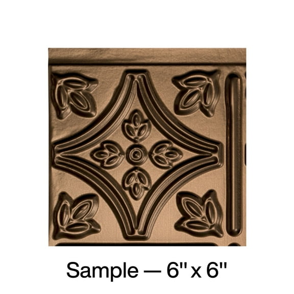 FASÄDE Traditional Style 1 Decorative Vinyl Backsplash Panel in Oil Rubbed Bronze (6X6 Inch Sample)