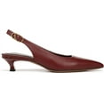 thumbnail image 2 of Franco Sarto Women's Marlow Slingback Kitten Heel Pump Berry Red Leather 8M, 2 of 5