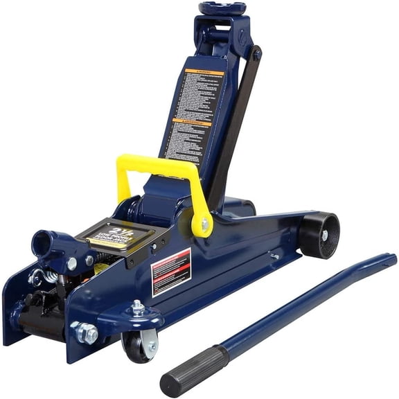 HPDMC 2.5 Ton Hydraulic Floor Jack - 5000 lb Capacity Low Profile Trolley Jack with Quick Lift Pump (Blue)