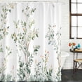 thumbnail image 3 of Sage Green Trees Waterproof Fabric Shower Curtain,Green Eucalyptus Leaves Waterproof Fabric Shower Curtain for Bathroom Curtains Bathtubs Hotel Washable Shower Curtains with 12 Hooks Extra Long 72x96, 3 of 8