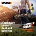 thumbnail image 6 of Worx WG163.8 GT 3.0 20V PowerShare 12" Cordless String Trimmer & Edger (Battery & Charger Included), 6 of 6