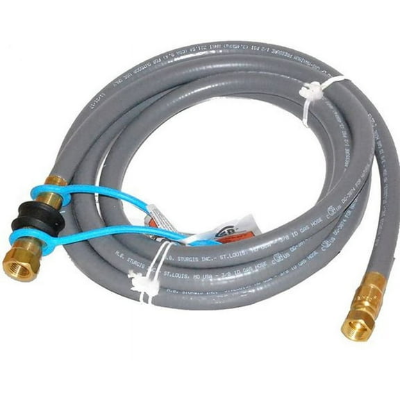 Weber 10' By 3/8" Id Stripwound Hose Natural Gas Hose Kit with Quick Connect Fitting