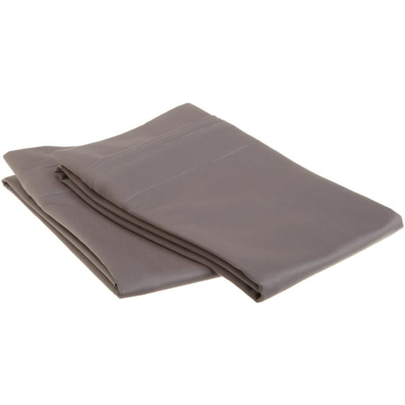 1500-Thread Count 100% Egyptian Cotton Luxurious Solid Pillowcase Set Grey / King