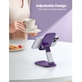 thumbnail image 2 of Soporte de teléfono Lamicall morado para escritorio compatible con iPhone, 2 of 7