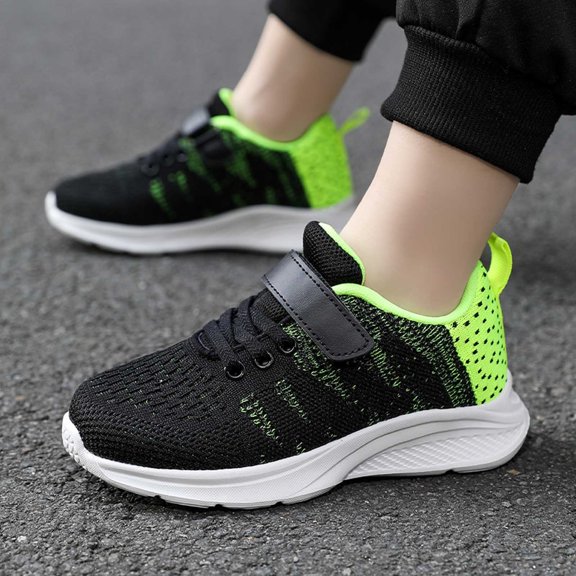 Toddler Girl Shoes Boys Colorful Classic Sneakers for Boys Hook & Loop Non Slip Tennis Shoes Wide Toe Box Running Shoes Mesh Shoes Back To School Outdoor Hiking Athletic Sneakers