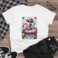 thumbnail image 4 of Women's Cotton Tee, Summer Tee, Flamingo Tee, 4 of 4