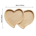 thumbnail image 2 of Double Heart Shaped Wooden Serving Tray Charcuterie Board For Dinner Party Snack Food Fruit Candy Display Valentines Day, 2 of 8