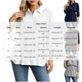 thumbnail image 4 of Bovxnpu Maternity Long Sleeve Shirts Maternity Lapel Collar Drawstring Shirt Tops, 4 of 9