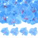 thumbnail image 1 of Cabezas de Flores de Orquídea Artificial de 20 Piezas, Cabezas de Flores de Mariposa Falsas de Seda para Decoración [3.54", Azul], 1 of 1