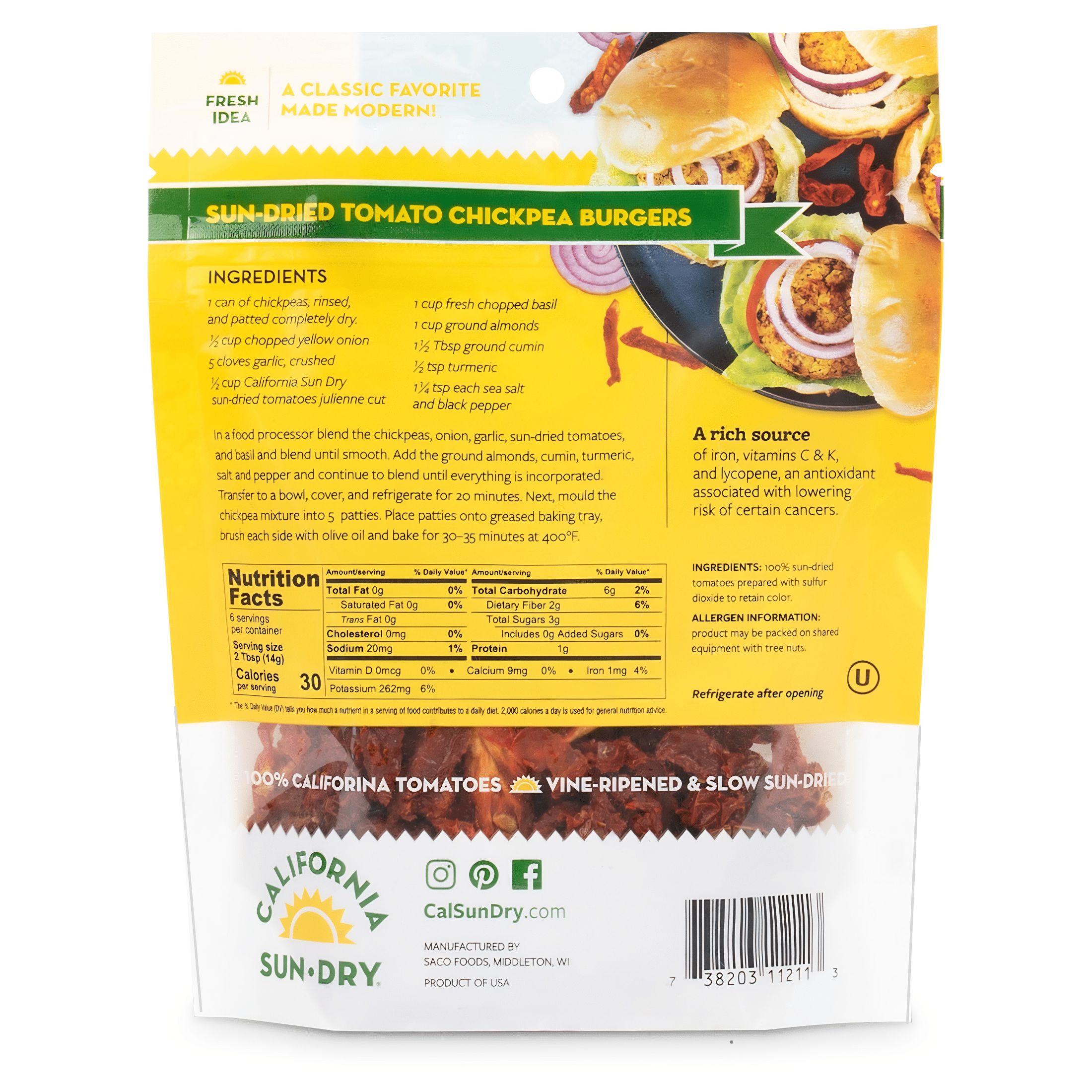 (4 pack) California Sun Dry, Sun-Dried Tomatoes, Julienne Cut, 3 oz Bag