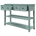 thumbnail image 4 of Sofa Console Table with Two Shelves and Drawers, Classic Entry Tables with Open Shelf, Entryway/Hallway Table for Living Room, 4 of 7