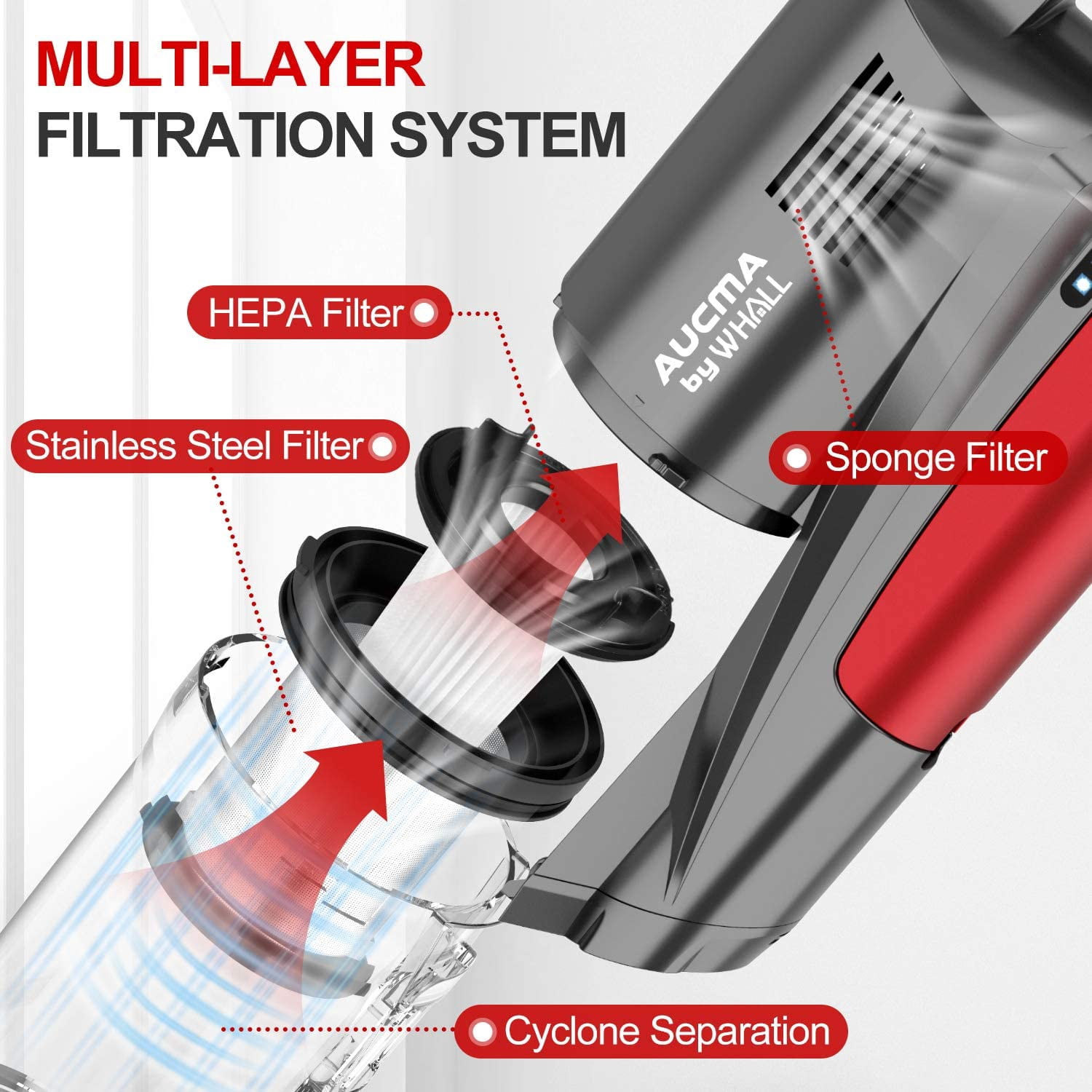 Cordless Vacuum Cleaner, Aucma by whall 
