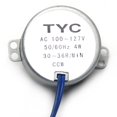 thumbnail image 3 of HUGFEGWE 2Pcs Synchronous Motor AC 110V 30RPM Turntable Motor CCW Direction 4W TYC-50 Horizontal Hole Tapping Shaft CJB91-113515, 3 of 6