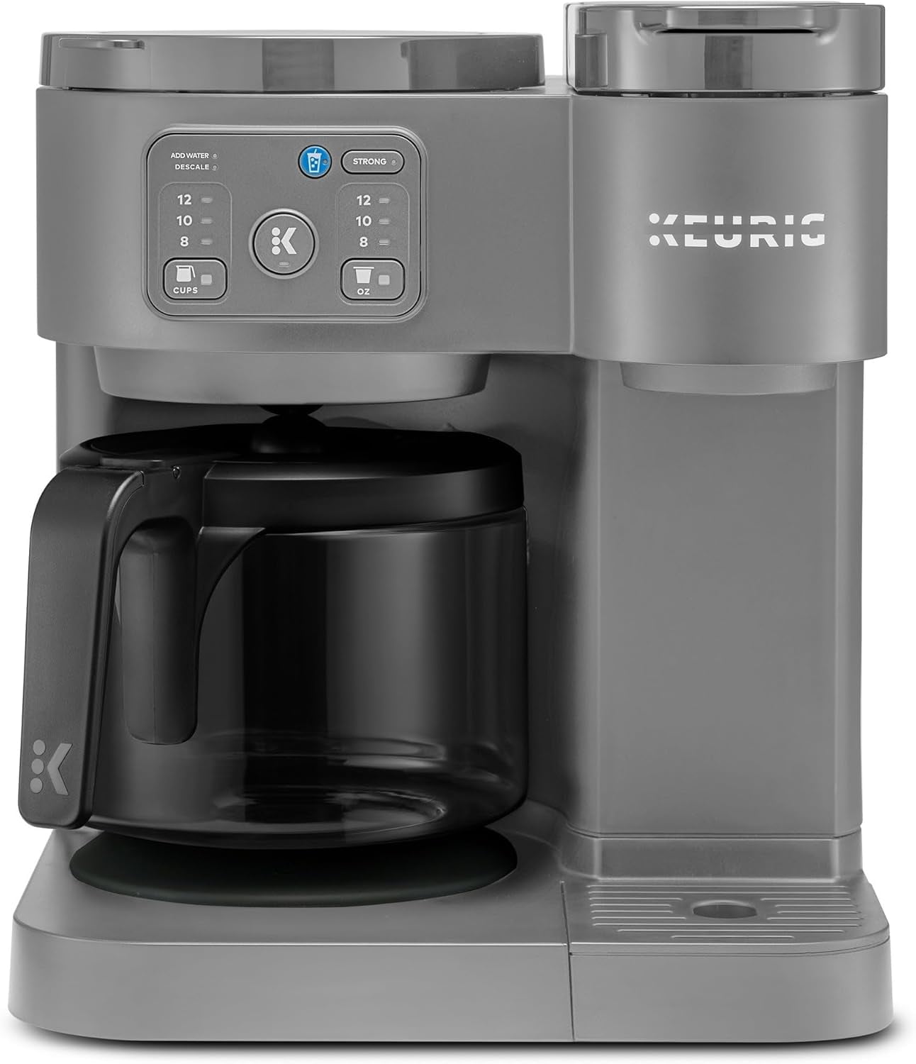 KeurigK-Duo Essentials, Hot & Iced Single-Serve KCup Pod Coffee Maker & Carafe, Moonlight Grey