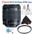 thumbnail image 1 of Canon EF-S 18-55mm f/3.5-5.6 IS STM Standard Zoom Lens Bundle with Filter & Cleaning Kit (International Model), 1 of 7