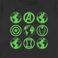 thumbnail image 2 of Women's Marvel Earth Day Heroes Icons Graphic Tee Black Medium, 2 of 4