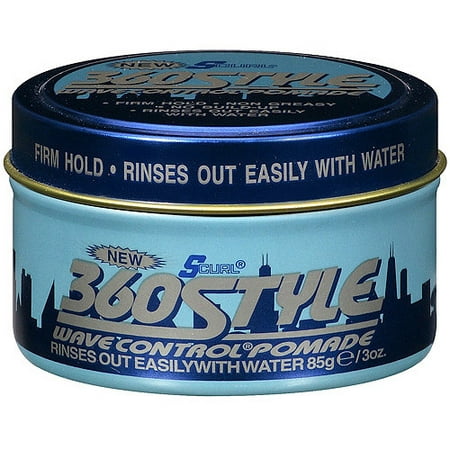 S-Curl 360 Style Wave Control Pomade, 3 Oz (Best Grease To Use For Waves)