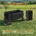 thumbnail image 2 of Furnibear Collapsible Wagon Cart with Brakes, 300L 600Lbs Heavy Duty Folding Beach Wagon,All Terrain Utility Wagon for Camping Sports Garden Grocery, Waterproof, Black, 2 of 13