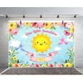 thumbnail image 4 of Flowers Happy Birthday Backdrop Our Little Sunshine is Turning One Sun Flora Background Party Supplies Wall Banner Cake Table Decoration Photography Girls Women Photo Studio Props, 4 of 4