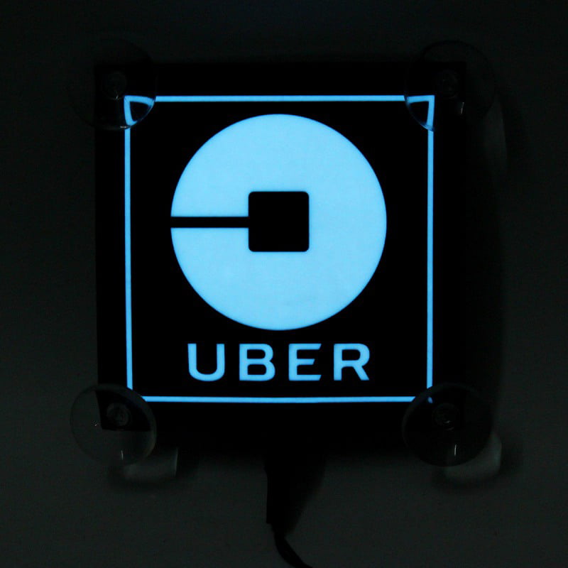 Rideshare LED Sign Light with USB Charger , LED Car Glow Sticker Sign Light for Taxi LED Sign Decor