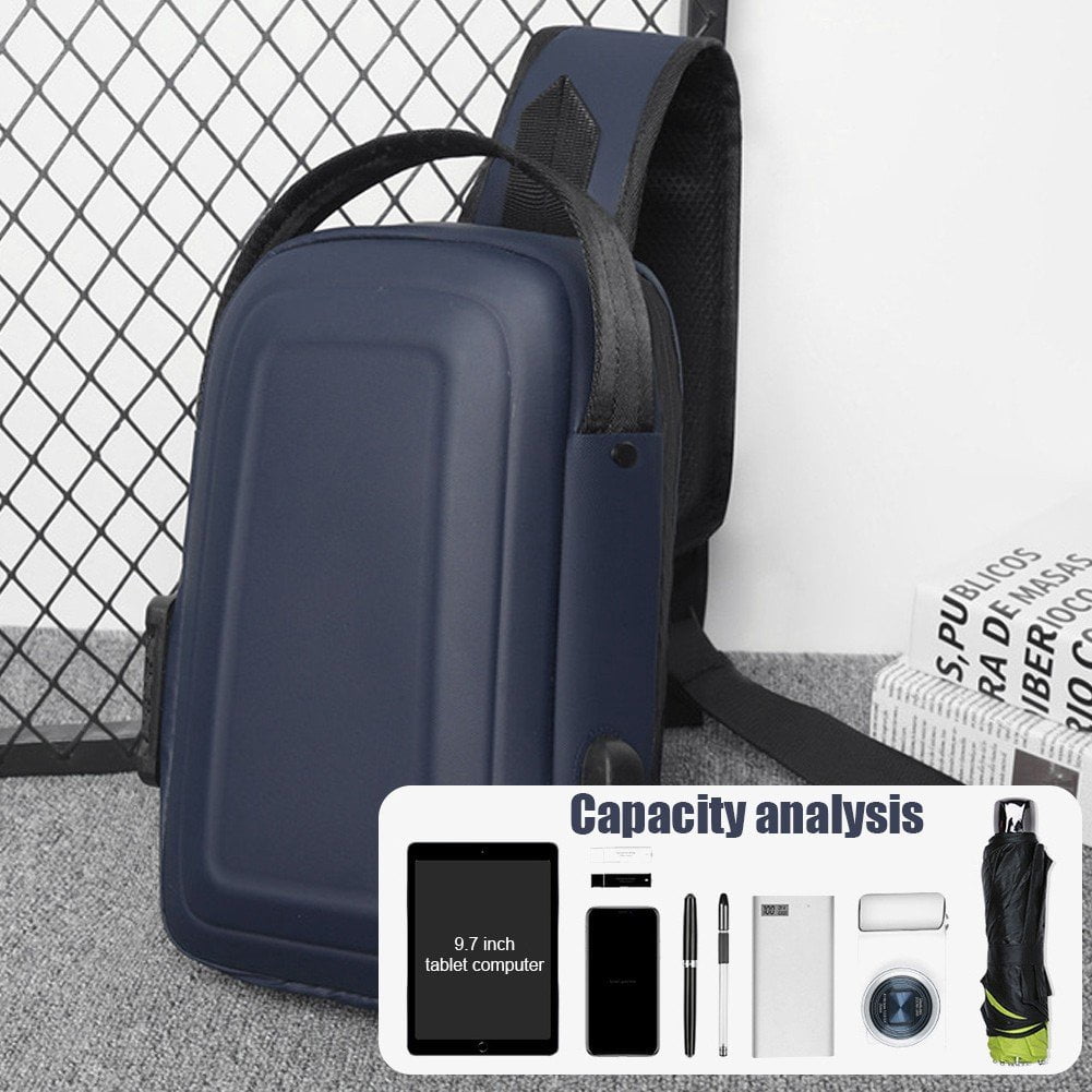 Jiibva Small Sling Bag Fashion Men Chest Bags Waterproof Casual Crossbody Bag Shoulder Bag Daily Handbags for Hiking Cycling