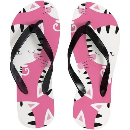 

GZHJMY Flip Flops Slippers Cute Cats for Women Girl Men Sandals Beach Summer Shower Slippers Shoes