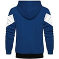 thumbnail image 4 of Men‘s Hoodies Zip Front Sweatshirt Color Blocking Hooded, 4 of 10
