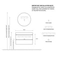 thumbnail image 7 of CITTANEO 36 inch Floating Bathroom Vanity with Black Sink, Modern Bathroom Cabinet in White, 7 of 7