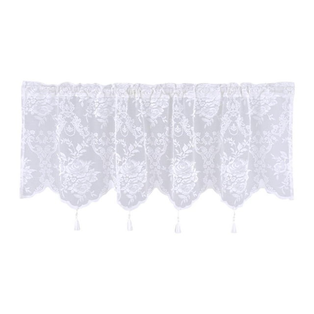 Cortina de cenador Tratamiento de la ventana de ventana aislada Ventana corta Bolsillo para la barra del dormitorio Sala de estar Baño de estar W blancas