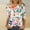 Multicolor#4, variant on Viikei Breezy Summer Women's Round Neck Top 3/4 Sleeve,Women Vacation Style Floral Leisure Print Round Neck Three Quarter Sleeve 3/4 Sleeve T-shirt Loose Multicolor L