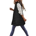 fvwitlyh Black Puffy Vest Women Sleeveless Winter Outerwear Warm Puffer