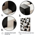 thumbnail image 3 of Designart "Abstract Power Panels in Black and White III" Abstract Canvas Wall Art - Modern Black Line Art Bedroom Canvas Wall Art, 3 of 6