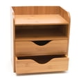 thumbnail image 1 of Lipper International 1804 Organizador de escritorio y suministros de oficina de madera de bambú de 4 niveles 7 5/8" x 5 1/8" x 8 1/4"", 1 of 3