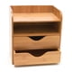 thumbnail image 1 of Lipper International 1804 Organizador de escritorio y suministros de oficina de madera de bambú de 4 niveles 7 5/8" x 5 1/8" x 8 1/4"", 1 of 3
