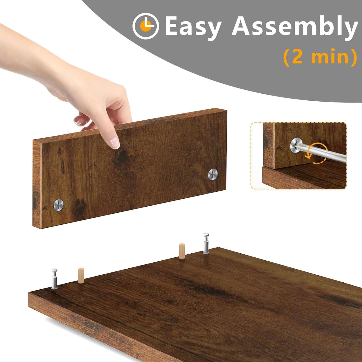 Dual Monitor Stand Riser, Computer Monitor Stands for 2 Monitors, Extra Long Multifunctional Wooden Desktop Organizer Riser for Computer, Laptop, PC, Printer, TV, Max 43.3" Length