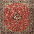 thumbnail image 1 of Ahgly Company Machine Washable Indoor Square Traditional Tomato Red Area Rugs, 6' Square, 1 of 7