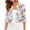 White, variant on QSAWXQZ Women's Shrugs Cardigan Floral Print Open Front 3/4 Sleeve Crew Neck Summer Casual Boleros 2XL