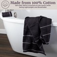 thumbnail image 5 of 6-Piece Quick Dry Bath Towels Set - 100% Cotton Towel Set for Bath, Gym, and Spa (Black), 5 of 9