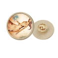 thumbnail image 1 of Broche de oro metálico circular Unbranded Virgo Constellation Zodiac septiembre Agosto, 1 of 3