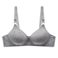 thumbnail image 2 of Brilliant Womens Bralette Women's Bra Soild Wire Free Underwear one-Piece Bra Everyday Underwear Clothes under $5.00, 2 of 3